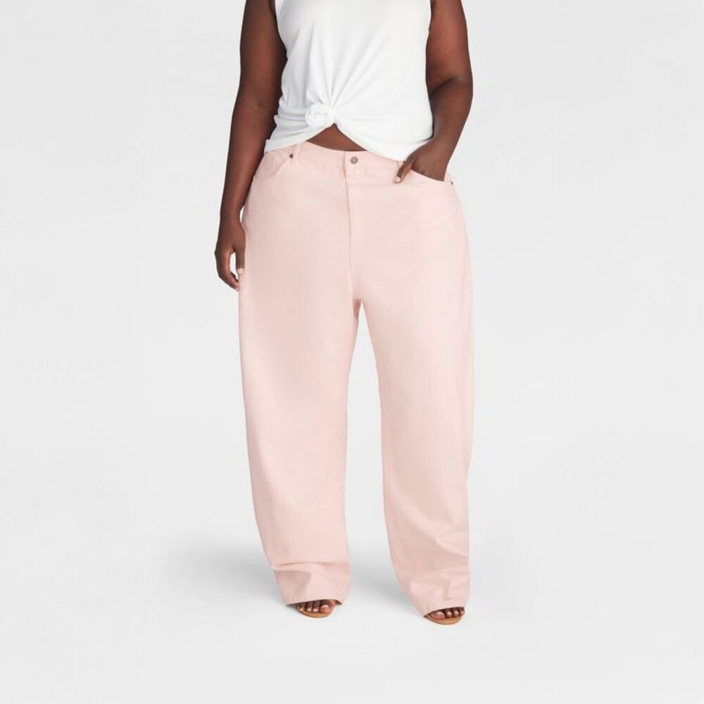 KBB by Kahlana -  Women's Mid-Rise Barrel Leg 'The Ka Pink